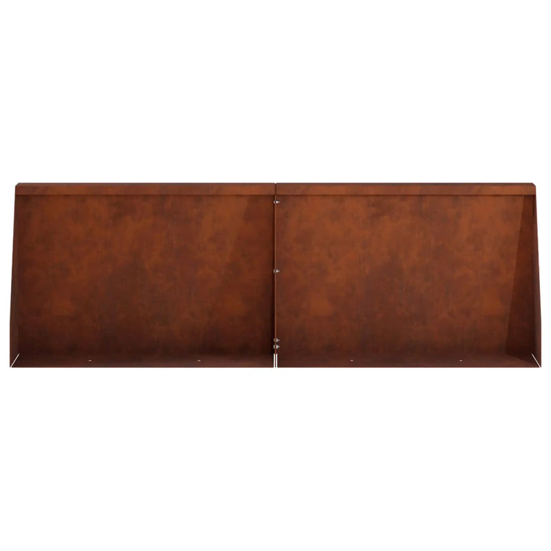 Retaining Wall 2 pcs 60 x 12 x 40 cm Weathering Steel Rusty