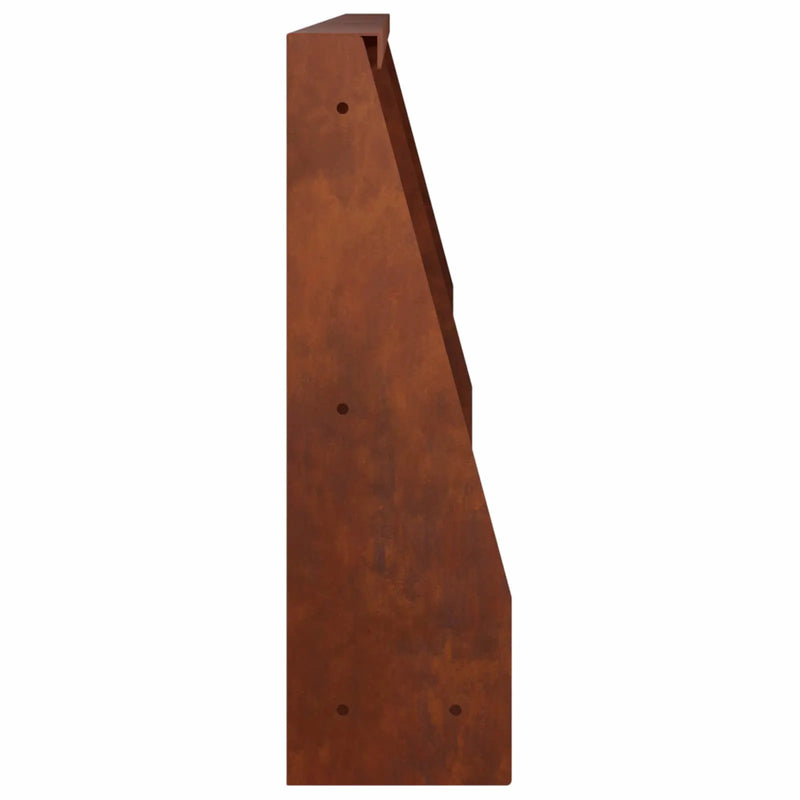 Retaining Wall 2 pcs 60 x 12 x 40 cm Weathering Steel Rusty