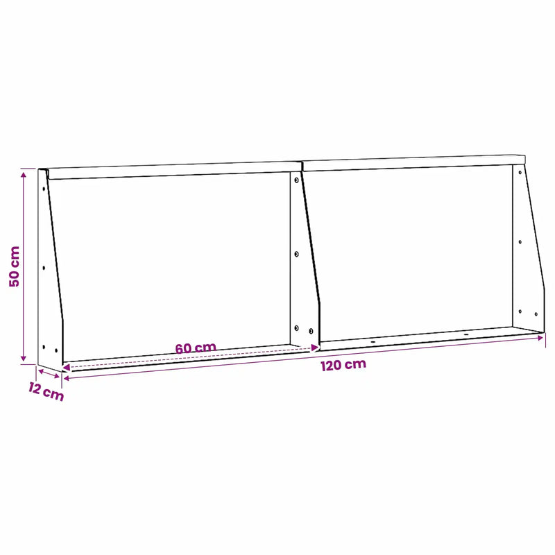 Retaining Wall 2 pcs 60 x 12 x 50 cm Weathering Steel Rusty