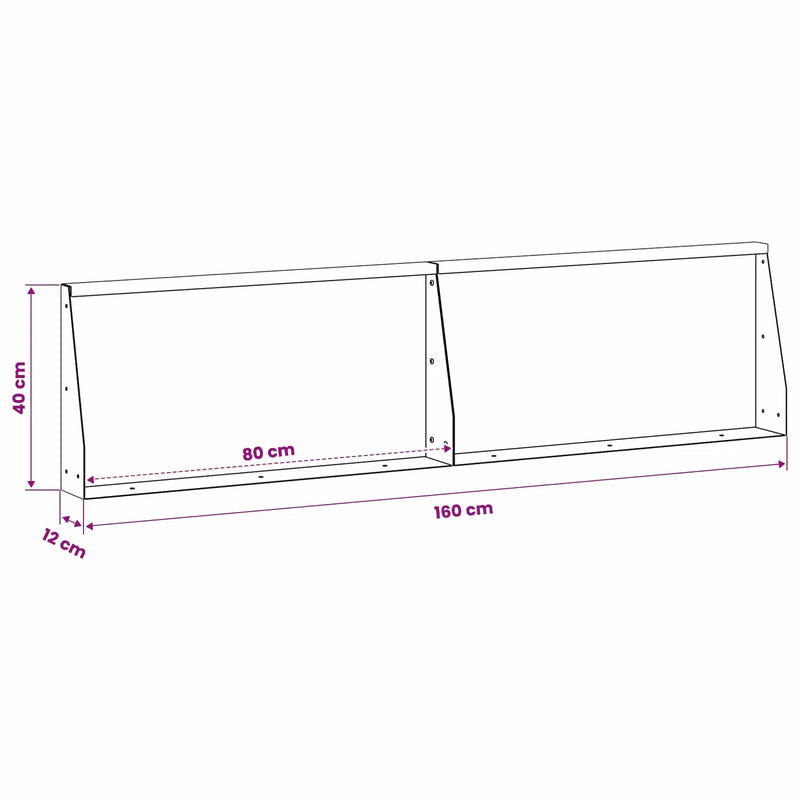Retaining Wall 2 pcs 80 x 12 x 40 cm Steel Anthracite