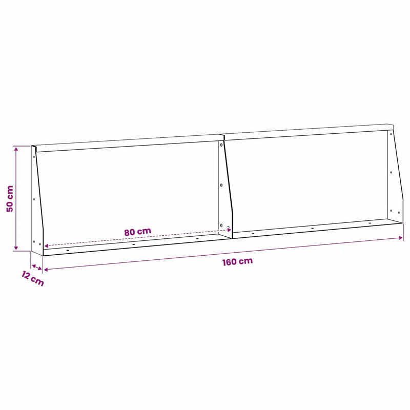 Retaining Wall 2 pcs 80 x 12 x 50 cm Steel Anthracite