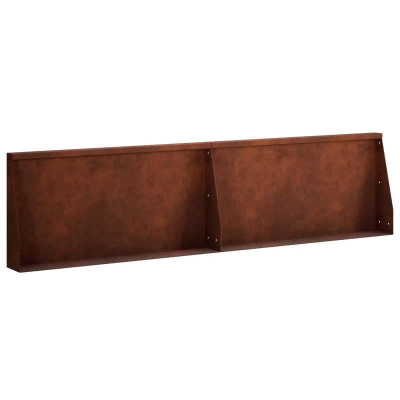 Retaining Wall 2 pcs 80 x 12 x 50 cm Weathering Steel Rusty