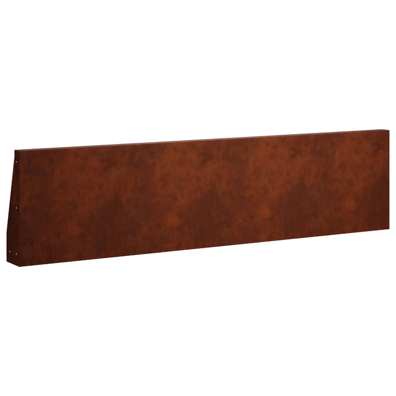 Retaining Wall 2 pcs 80 x 12 x 50 cm Weathering Steel Rusty
