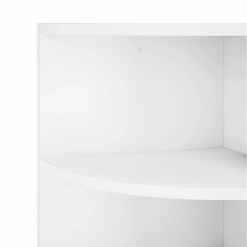 Wall Mounted Corner Shelf 3-Tier 31.5 x 31 x 60 cm White