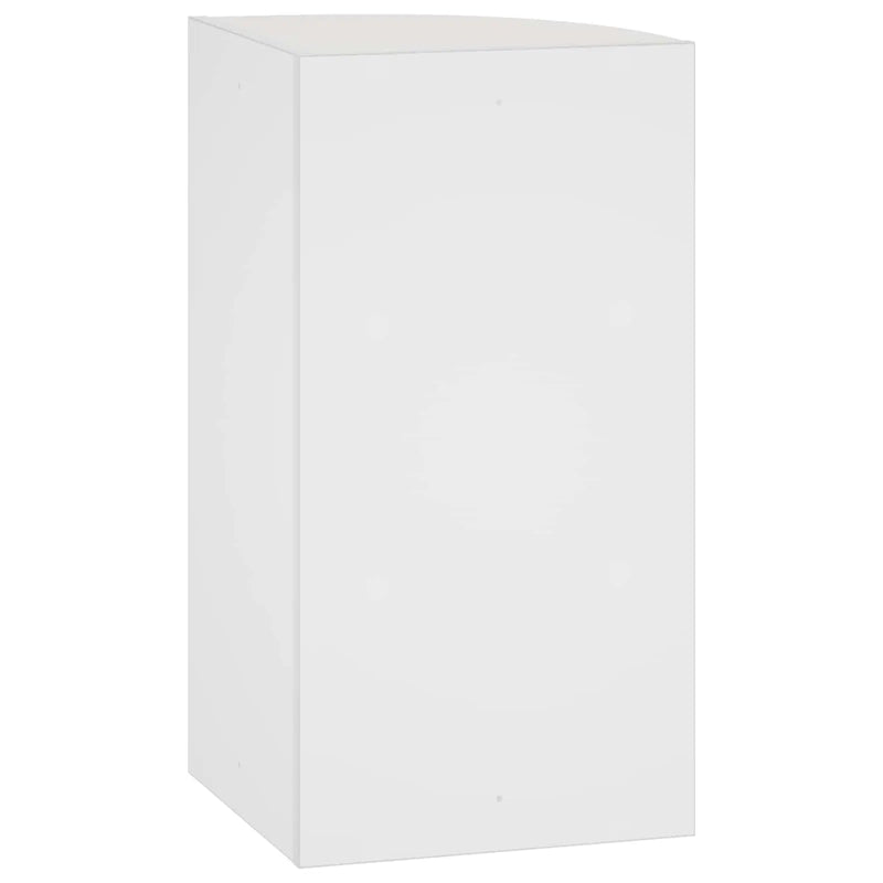 Wall Mounted Corner Shelf 3-Tier 31.5 x 31 x 60 cm White