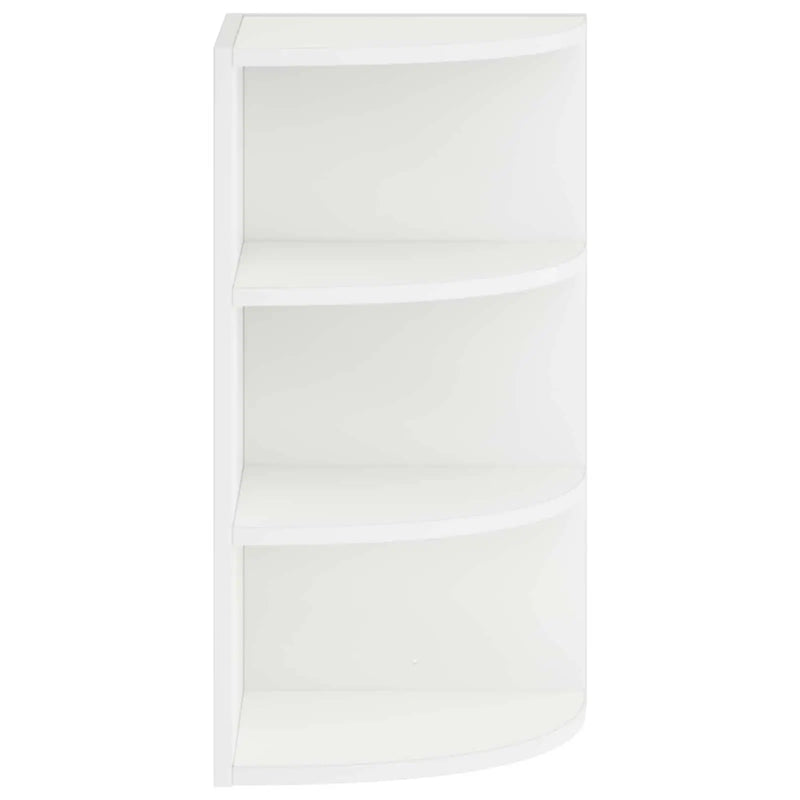 Wall Mounted Corner Shelf 3-Tier 31.5 x 31 x 60 cm White