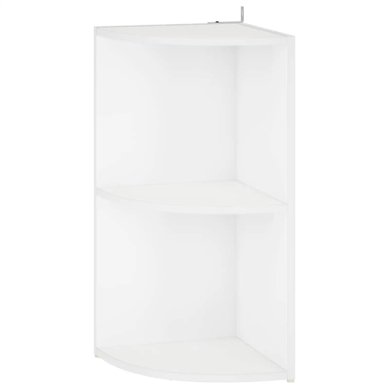 Corner Shelf 2-Tier 41.5 x 41.5 x 72 cm Engineered Wood White