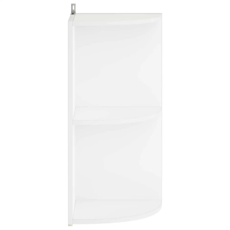 Corner Shelf 2-Tier 41.5 x 41.5 x 72 cm Engineered Wood White