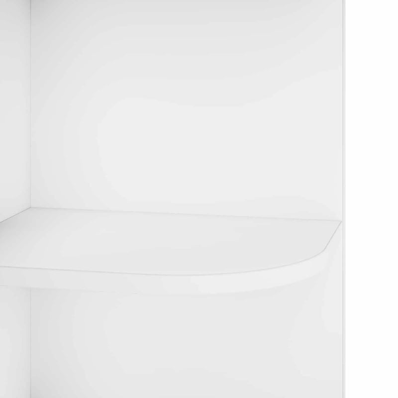 Corner Shelf 3-Tier 25 x 31 x 80 cm Engineered Wood White