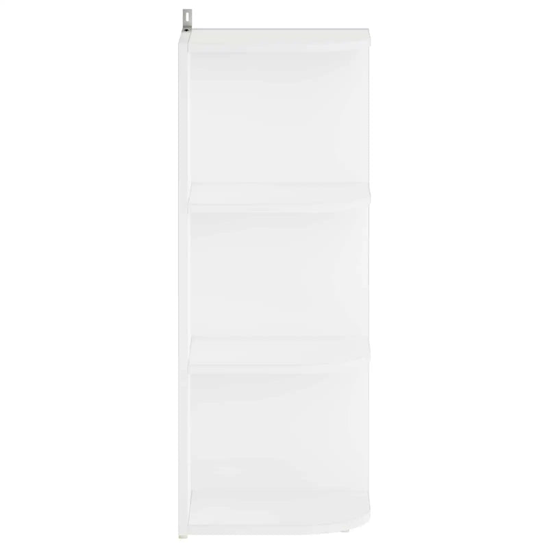 Corner Shelf 3-Tier 25 x 31 x 80 cm Engineered Wood White
