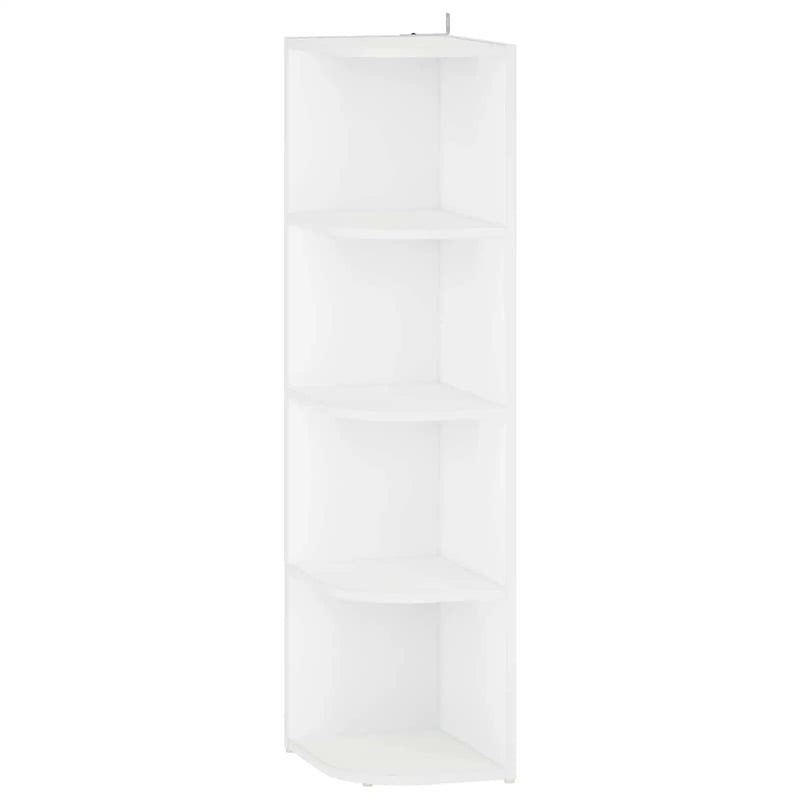 Corner Shelf 4-Tier 25 x 31 x 105.5 cm Engineered Wood White