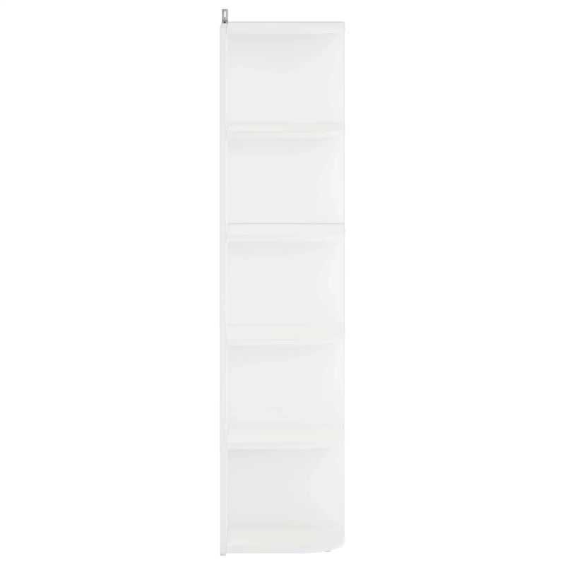 Corner Shelf 5-Tier 25 x 31 x 131 cm Engineered Wood White