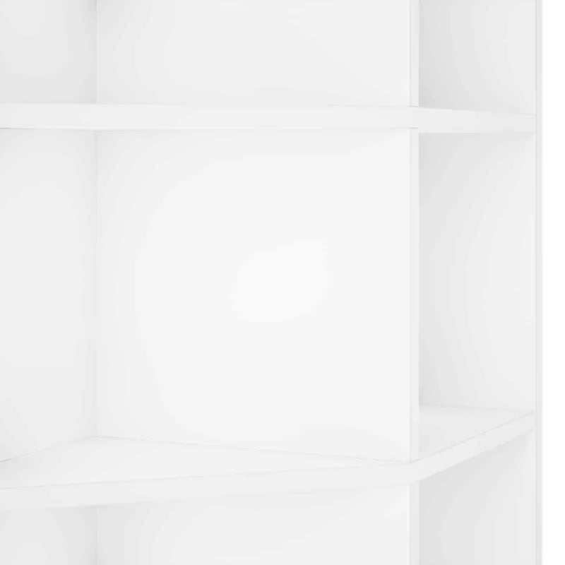 Corner Shelf 9-Tier 55 x 55 x 80.5 cm Engineered Wood White