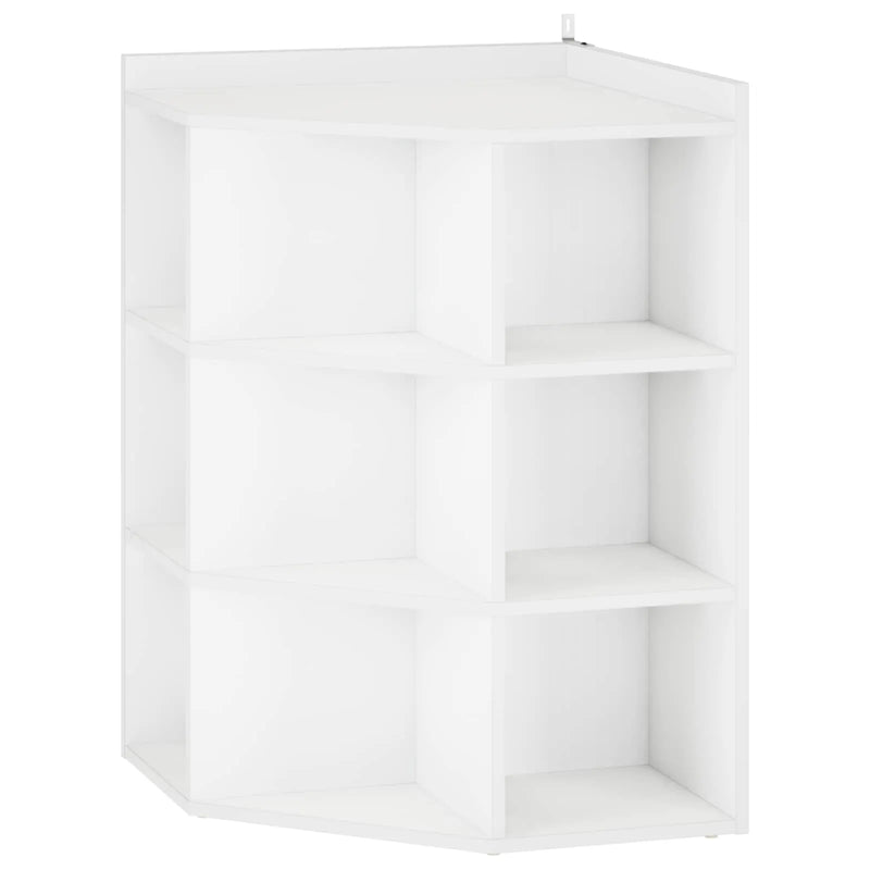 Corner Shelf 9-Tier 55 x 55 x 80.5 cm Engineered Wood White