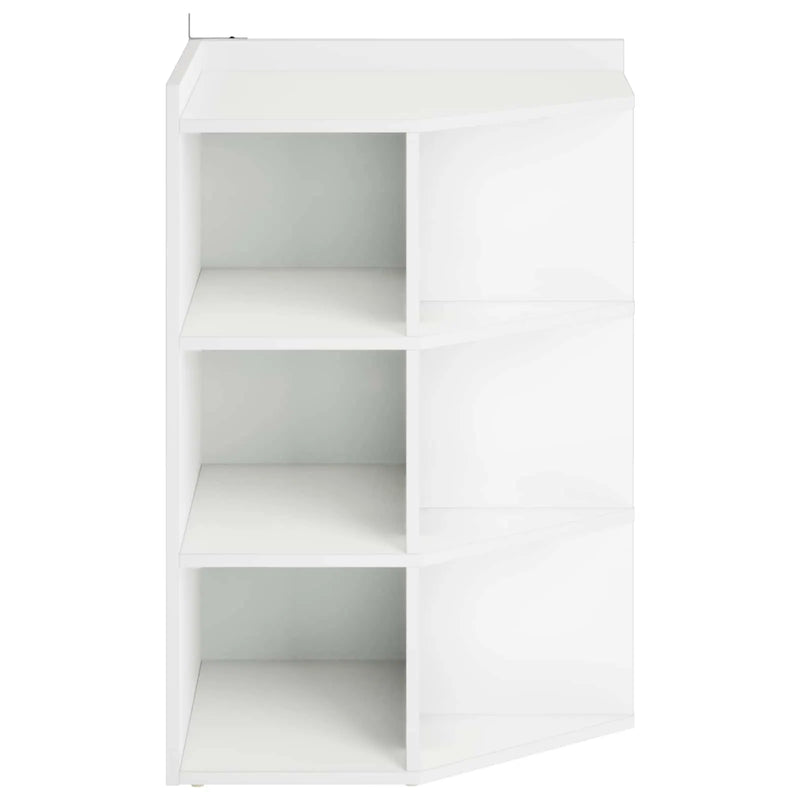 Corner Shelf 9-Tier 55 x 55 x 80.5 cm Engineered Wood White