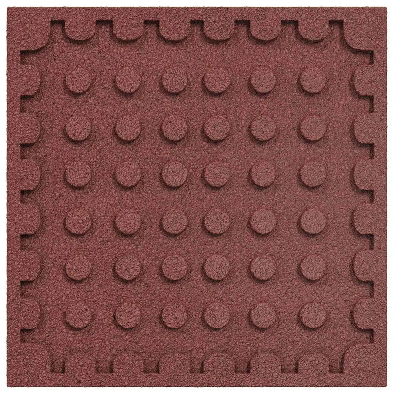 Fall Protection Tiles 24 pcs Red 50 x 50 cm Rubber