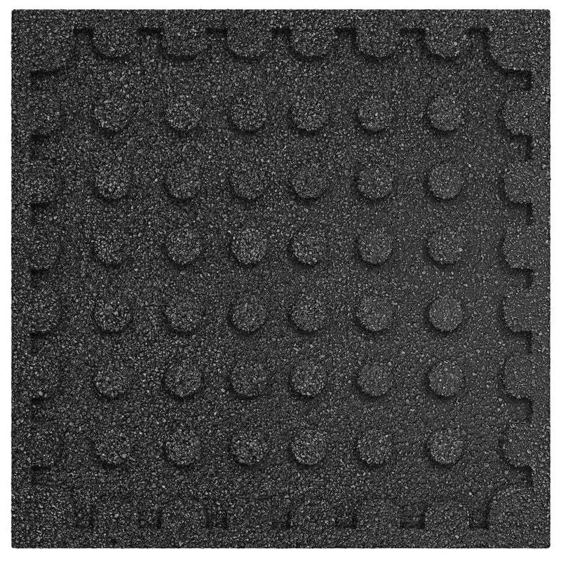 Fall Protection Tiles 24 pcs Black 50 x 50 cm Rubber
