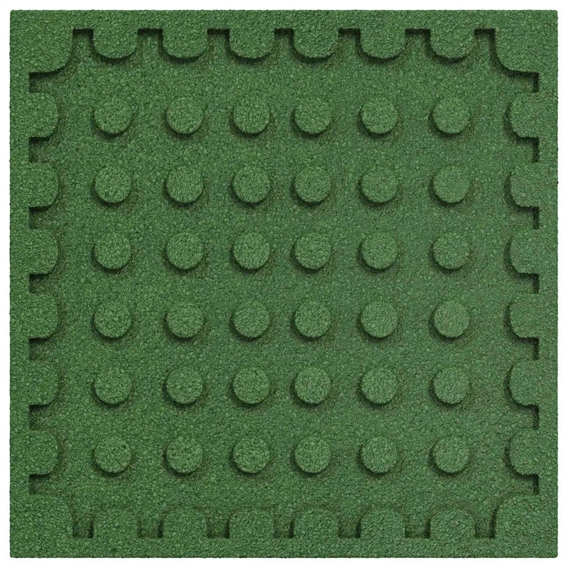 Fall Protection Tiles 18 pcs Green 50 x 50 cm Rubber