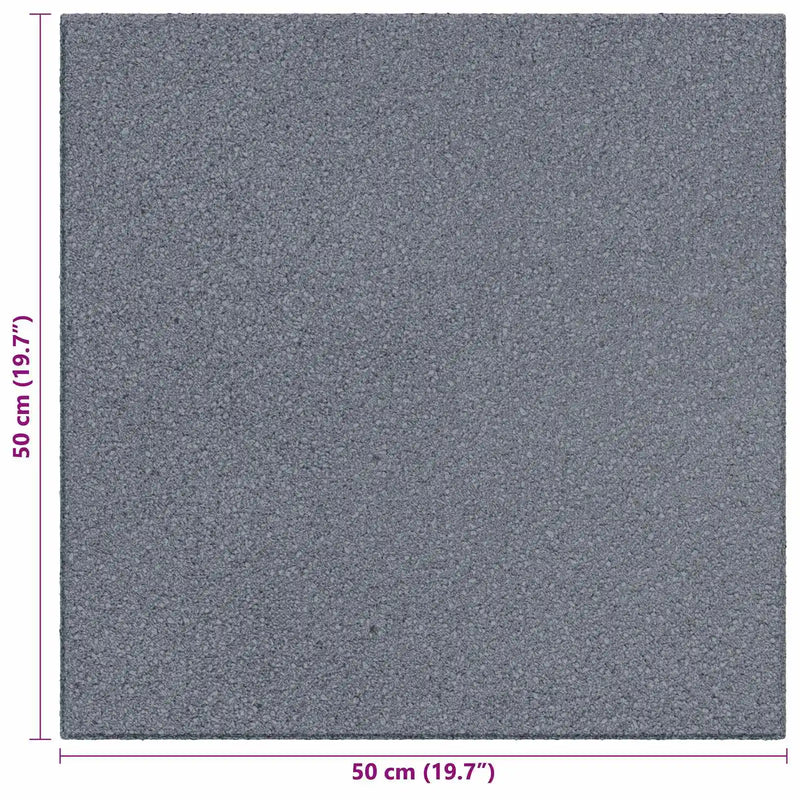 Fall Protection Tiles 18 pcs Grey 50 x 50 cm Rubber