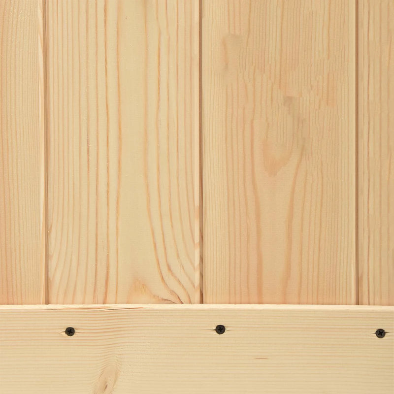 Sliding Door Natural and White 90 x 210 cm Solid Pine Wood