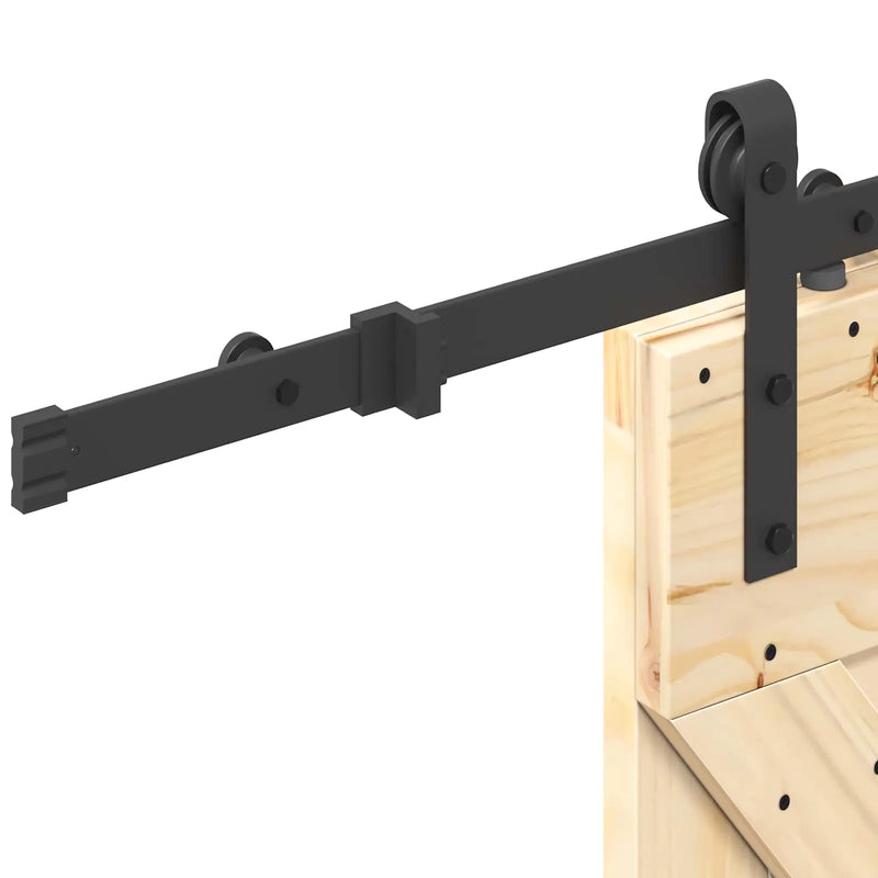 Sliding Door NARVIK Natural and Black 85 x 210 cm (152.5 cm)