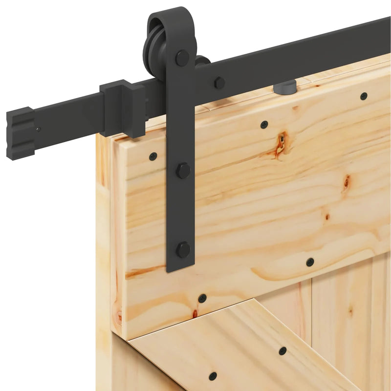 Sliding Door NARVIK Natural and Black 80 x 210 cm (152.5 cm)