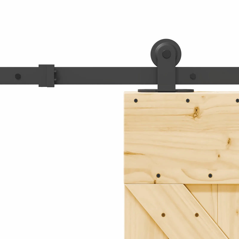 Sliding Door NARVIK Natural and Black 70 x 210 cm (213.5 cm)