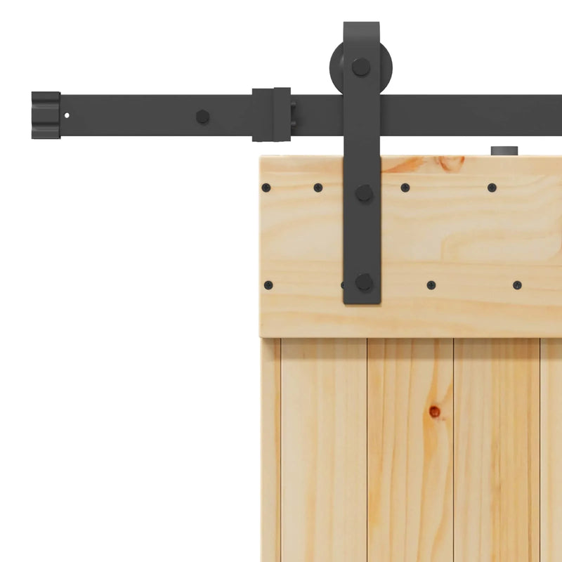 Sliding Door NARVIK Natural and Black 70 x 210 cm (152.5 cm)