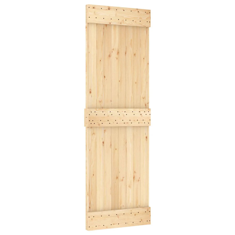 Sliding Door NARVIK Natural and Black 70 x 210 cm (213.5 cm)