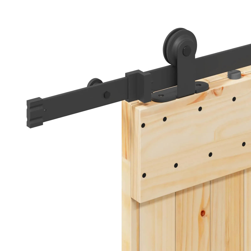 Sliding Door NARVIK Natural and Black 70 x 210 cm (152.5 cm)