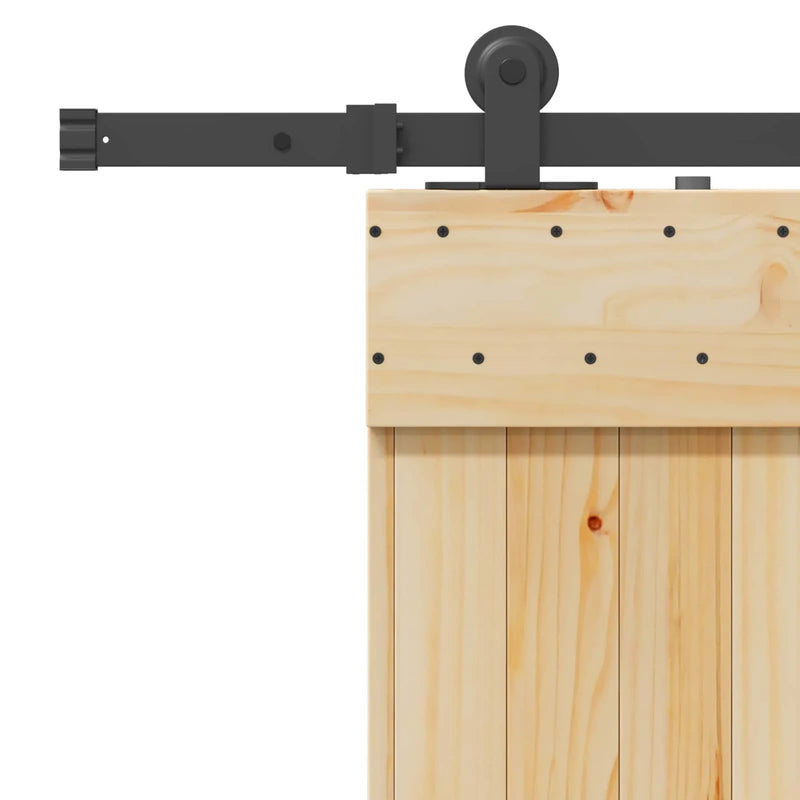 Sliding Door NARVIK Natural and Black 70 x 210 cm (152.5 cm)