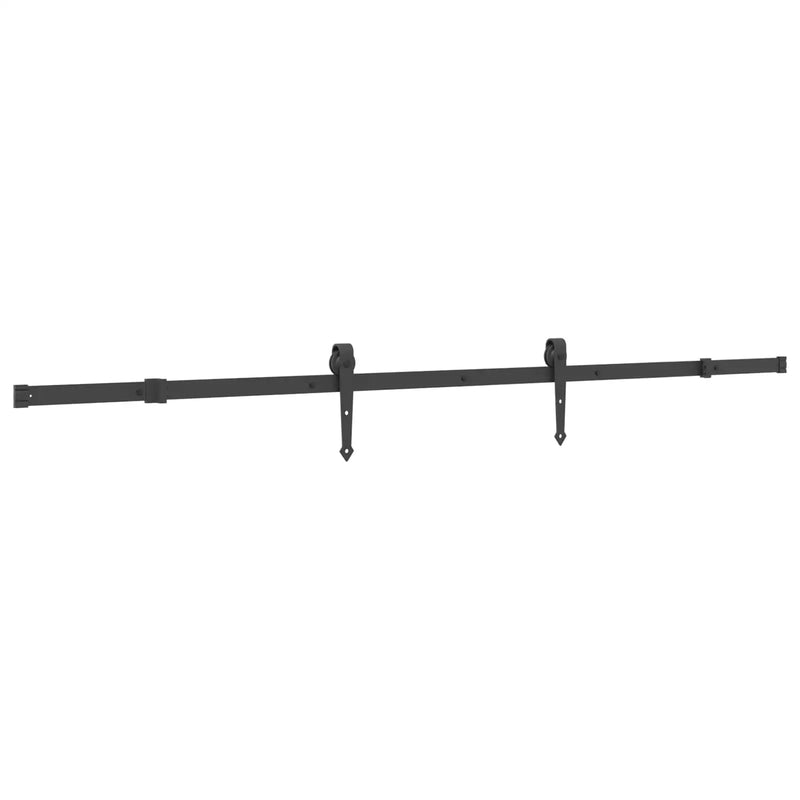 Sliding Door NARVIK Natural and Black 90 x 210 cm (213.5 cm)