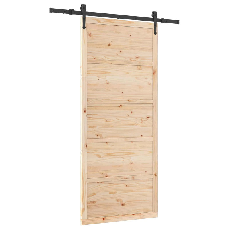 Sliding Door Natural 80 x 208 cm Solid Pine Wood