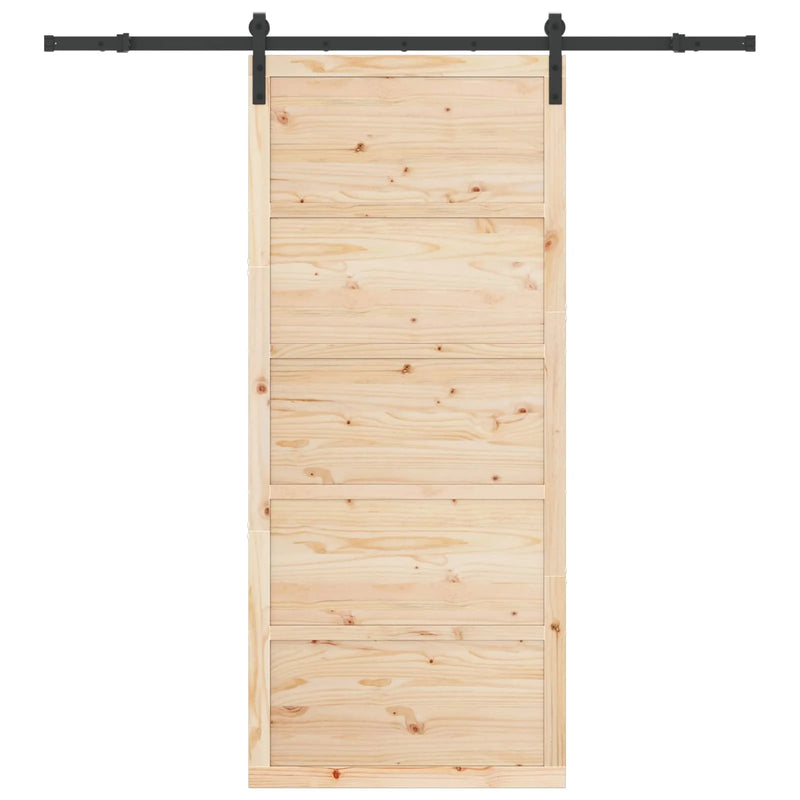 Sliding Door Natural 80 x 208 cm Solid Pine Wood