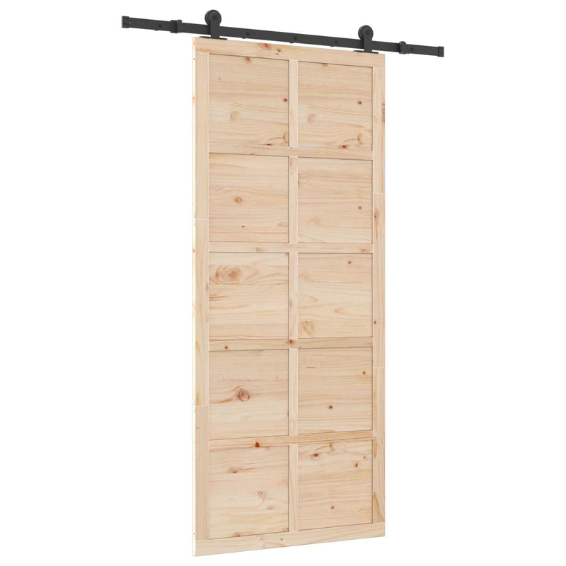 Sliding Door Natural 80 x 208 cm Solid Pine Wood