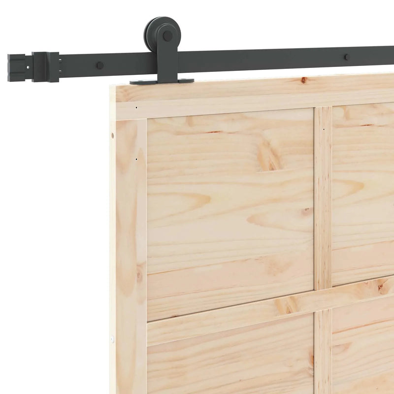 Sliding Door Natural 90 x 208 cm Solid Pine Wood