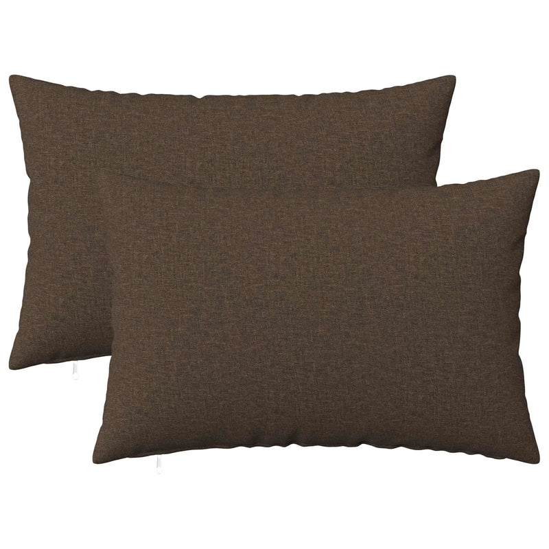 Cushion with Pillow HEERLEN 2 pcs Taupe Fabric