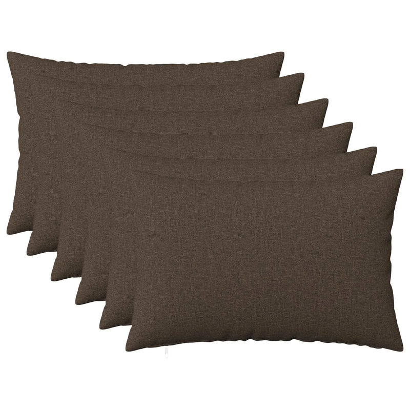 Cushion with Pillow HEERLEN 6 pcs Taupe Fabric