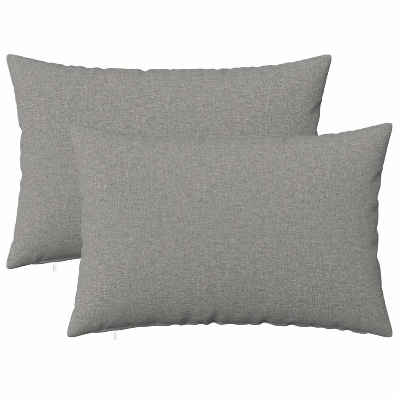 Cushion with Pillow HEERLEN 2 pcs Cloud Grey Fabric