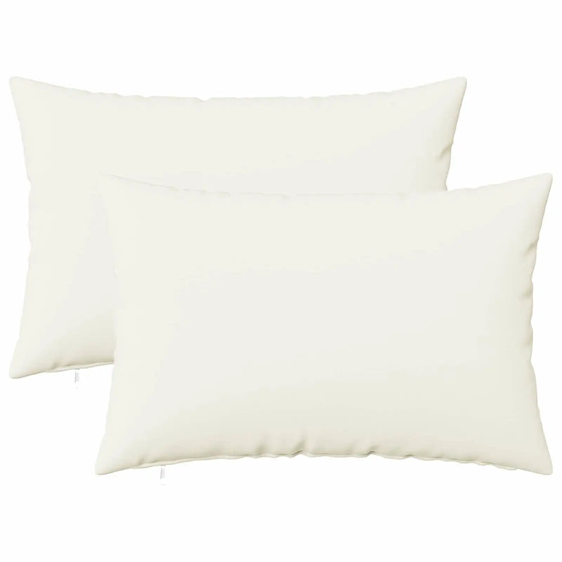 Cushion with Pillow HEERLEN 2 pcs White Fabric