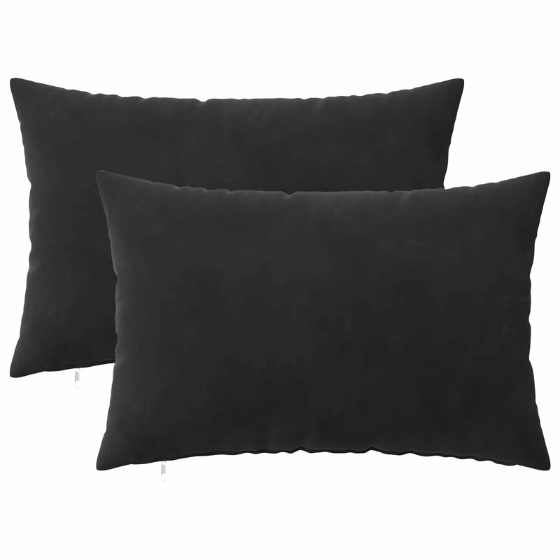 Cushion with Pillow HEERLEN 2 pcs Black Velvet