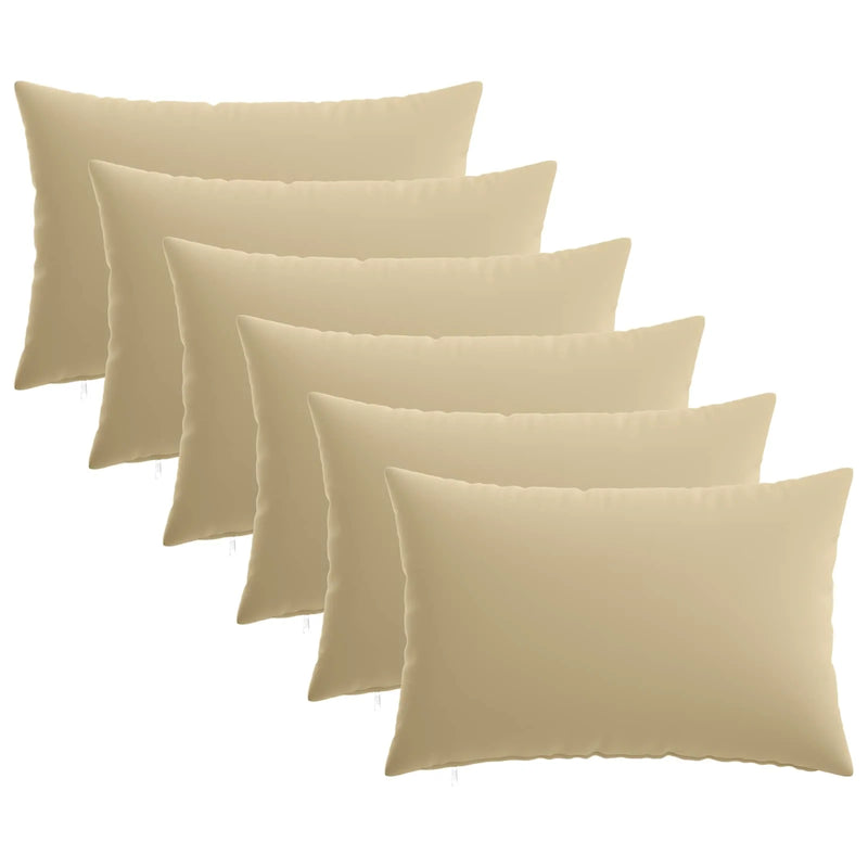 Cushion with Pillow HEERLEN 6 pcs Beige Polyester