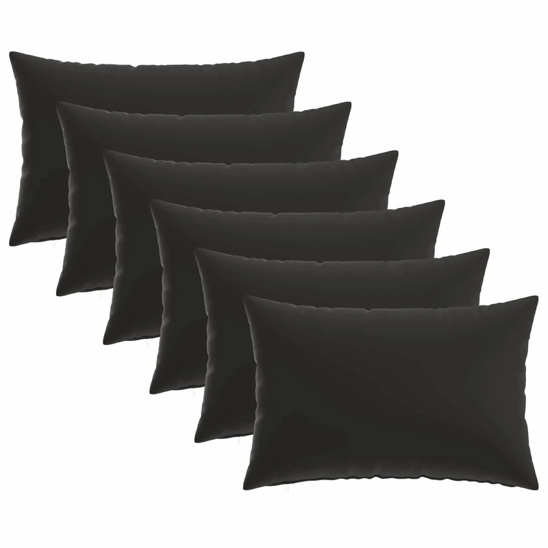 Cushion with Pillow HEERLEN 6 pcs Black Polyester