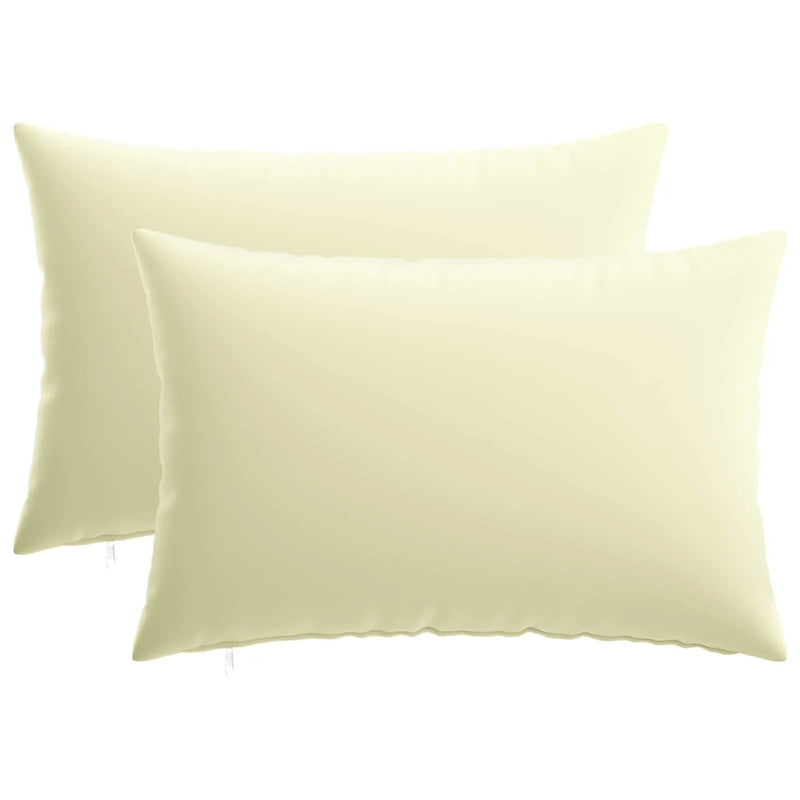 Cushion with Pillow HEERLEN 2 pcs Cream Polyester