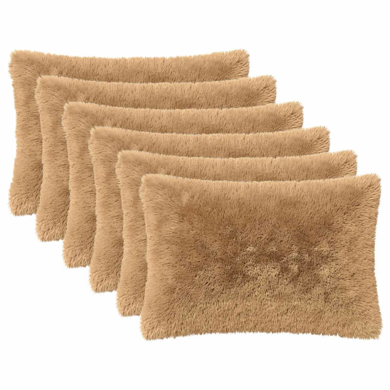 Cushion with Pillow HEERLEN 2 pcs Taupe PV Fleece