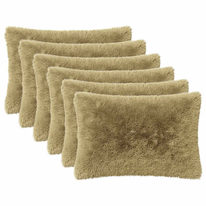 Cushion with Pillow HEERLEN 2 pcs Light Grey PV Fleece