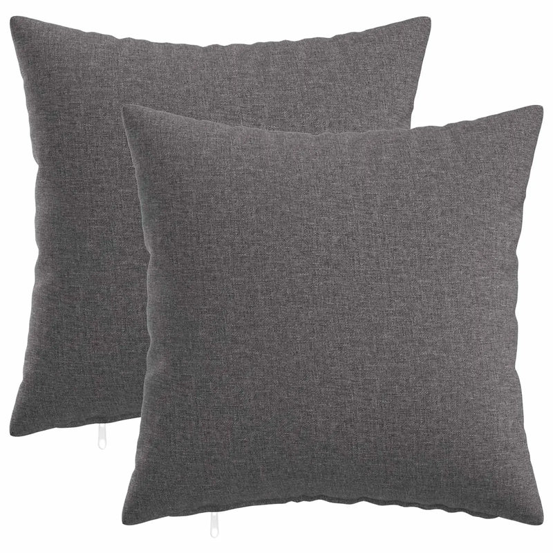 Cushion with Pillow HEERLEN 2 pcs Light Grey Fabric
