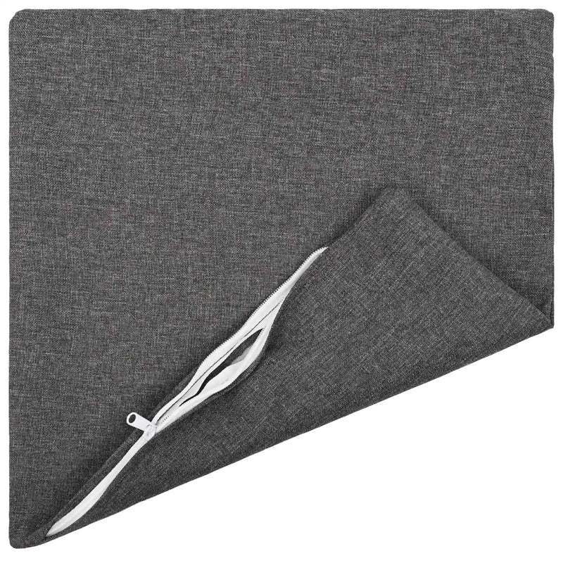 Cushion with Pillow HEERLEN 6 pcs Light Grey Fabric