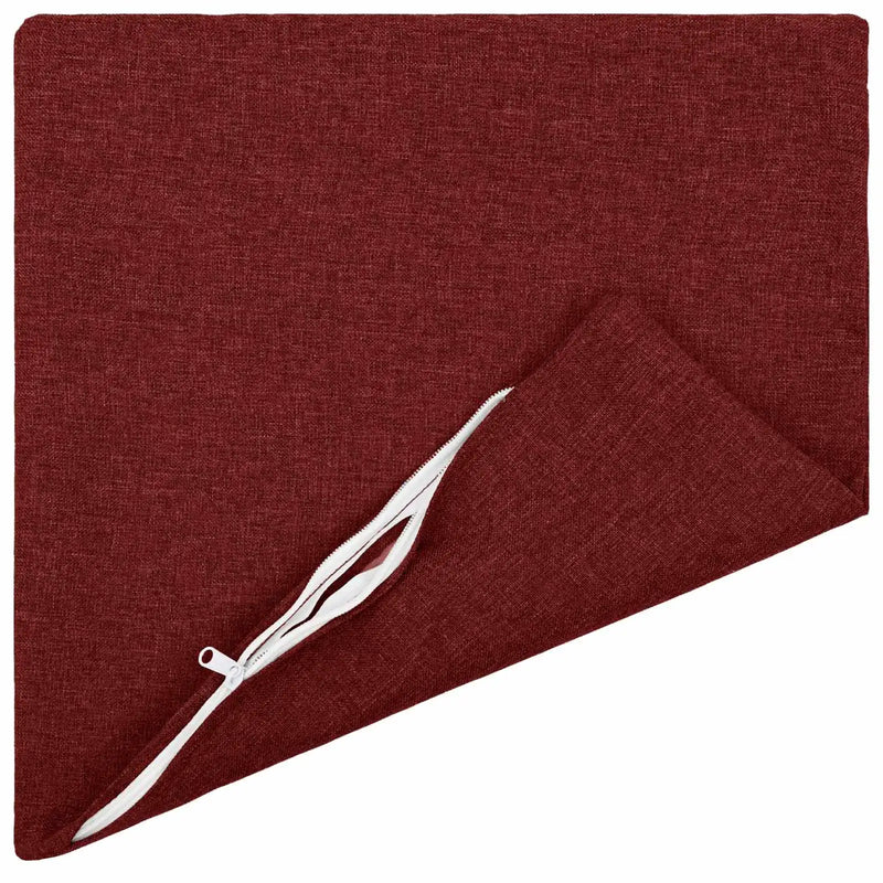 Cushion with Pillow HEERLEN 2 pcs Wine Red Fabric