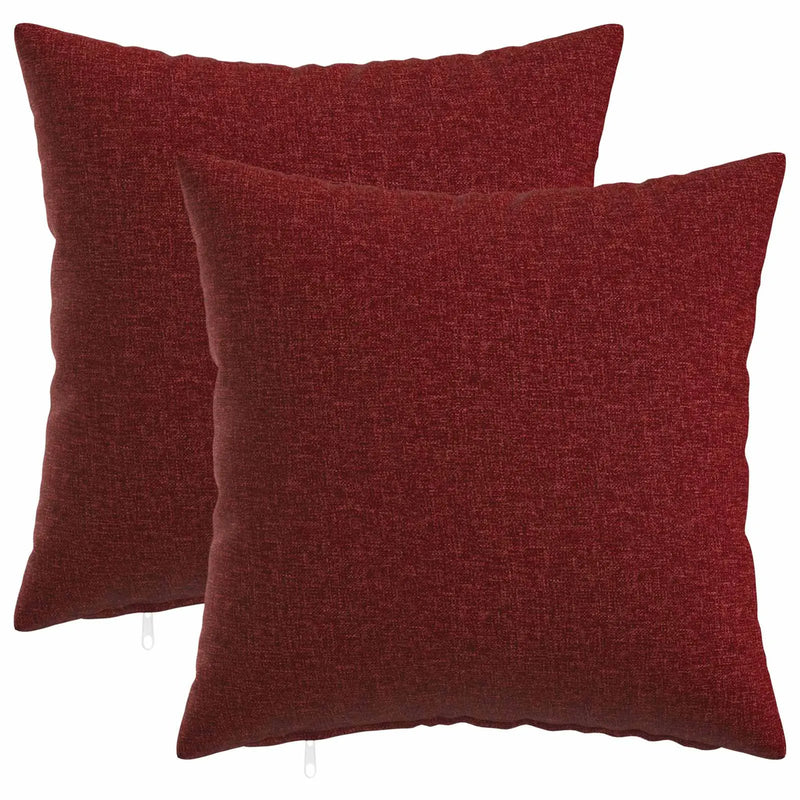 Cushion with Pillow HEERLEN 2 pcs Wine Red Fabric